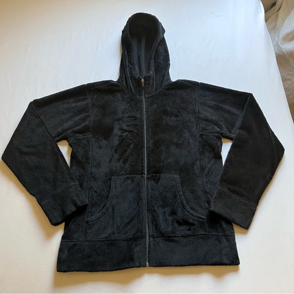 Zip Fleece Black Fuzzy Patagonia Jacket PATAGONIA Black Womens